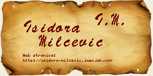 Isidora Milčević vizit kartica
